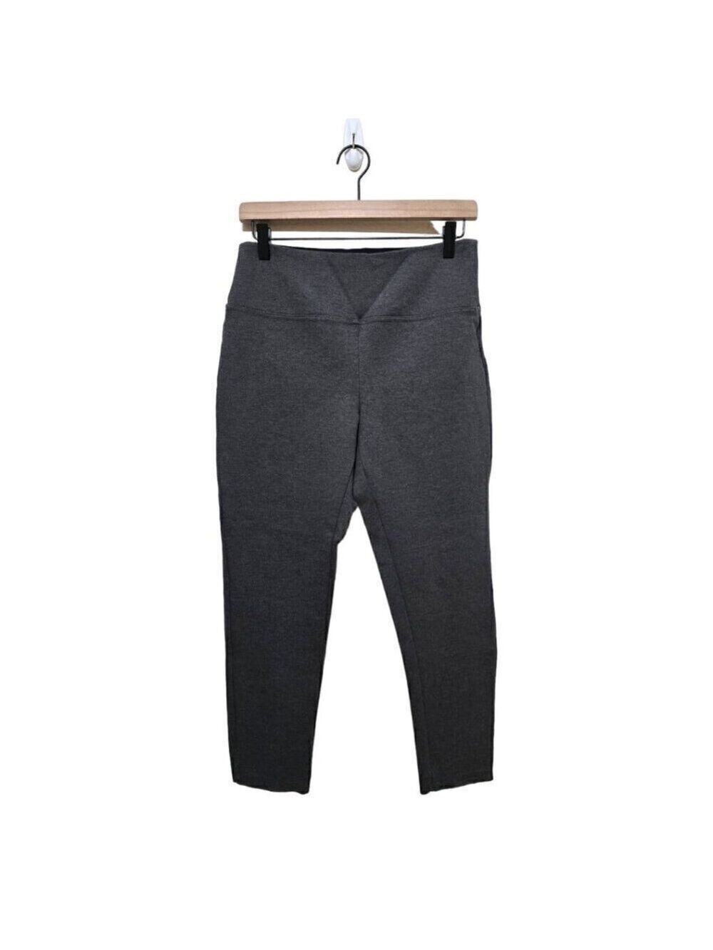 Eddie Bauer Gray Tummy Control Ponte Stretch Crop Leggings Sz L